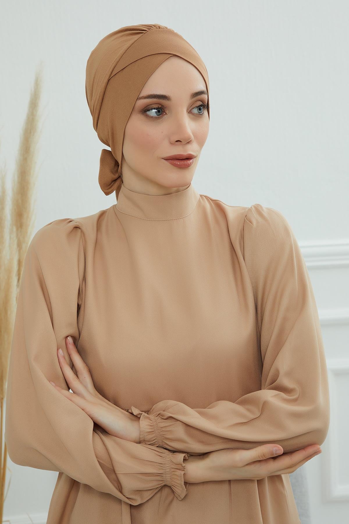 Kuşaklı Rahat Penye Bone,B-31