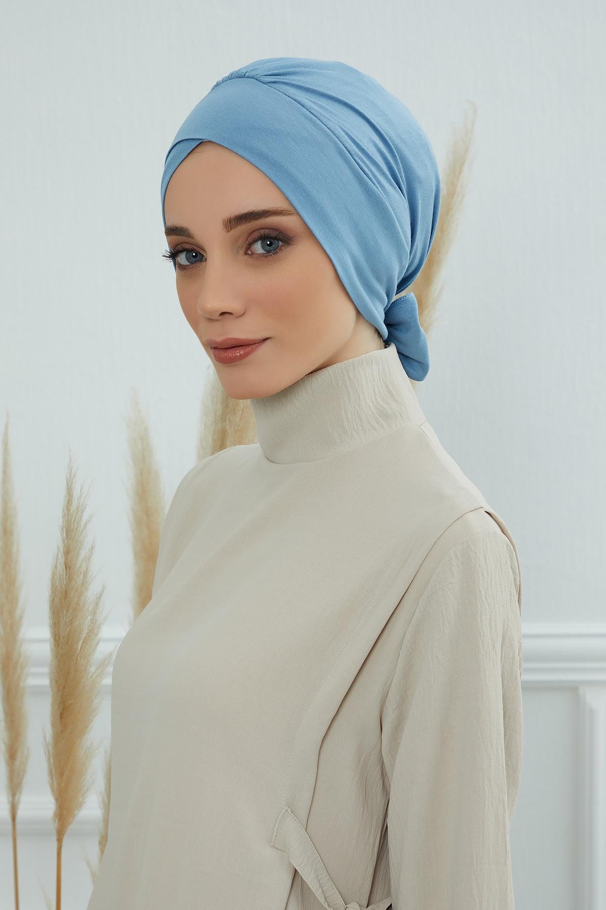 Kuşaklı Rahat Penye Bone,B-31