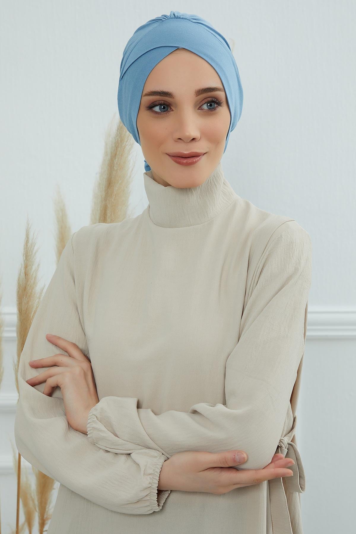 Kuşaklı Rahat Penye Bone,B-31