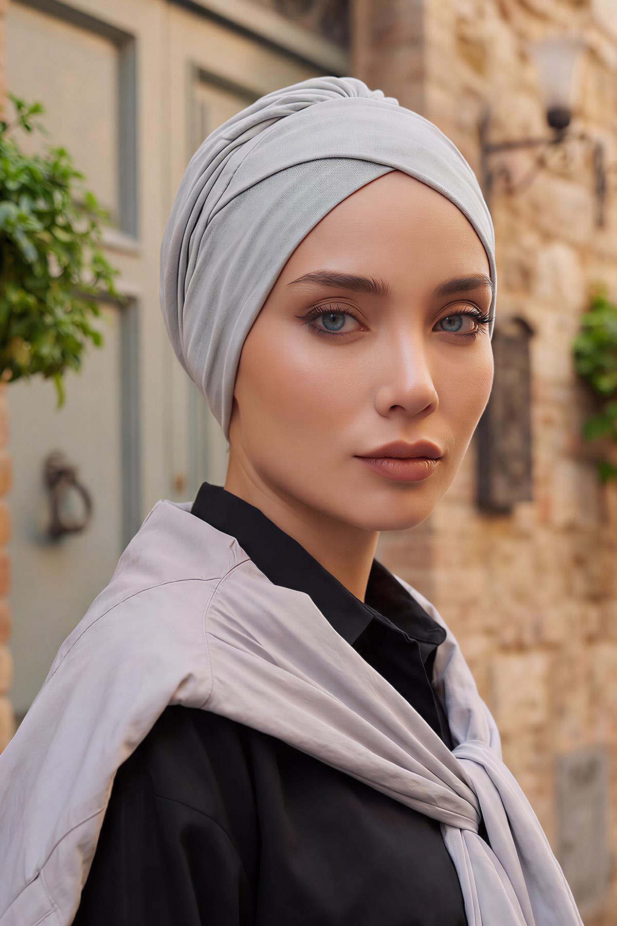 Kuşaklı Rahat Penye Bone,B-31