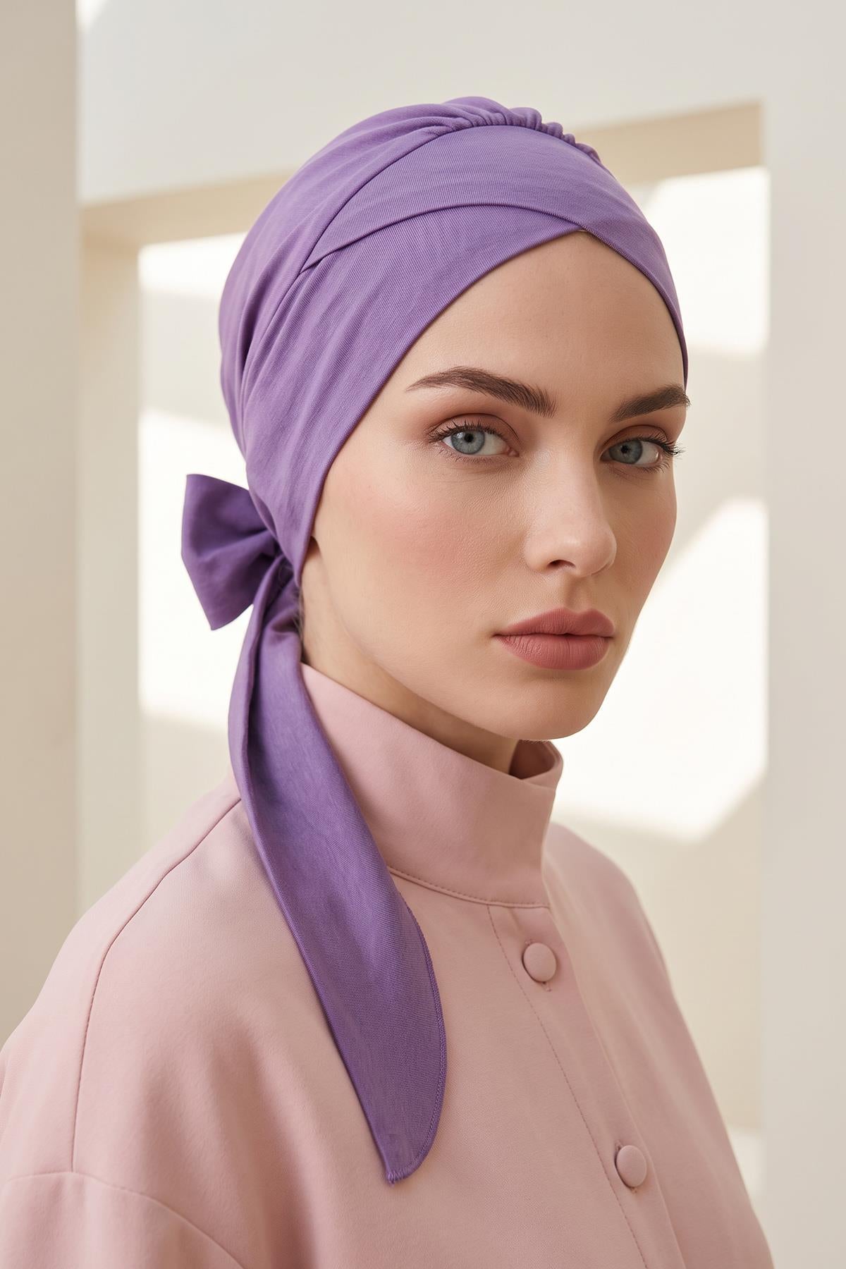 Kuşaklı Rahat Penye Bone,B-31