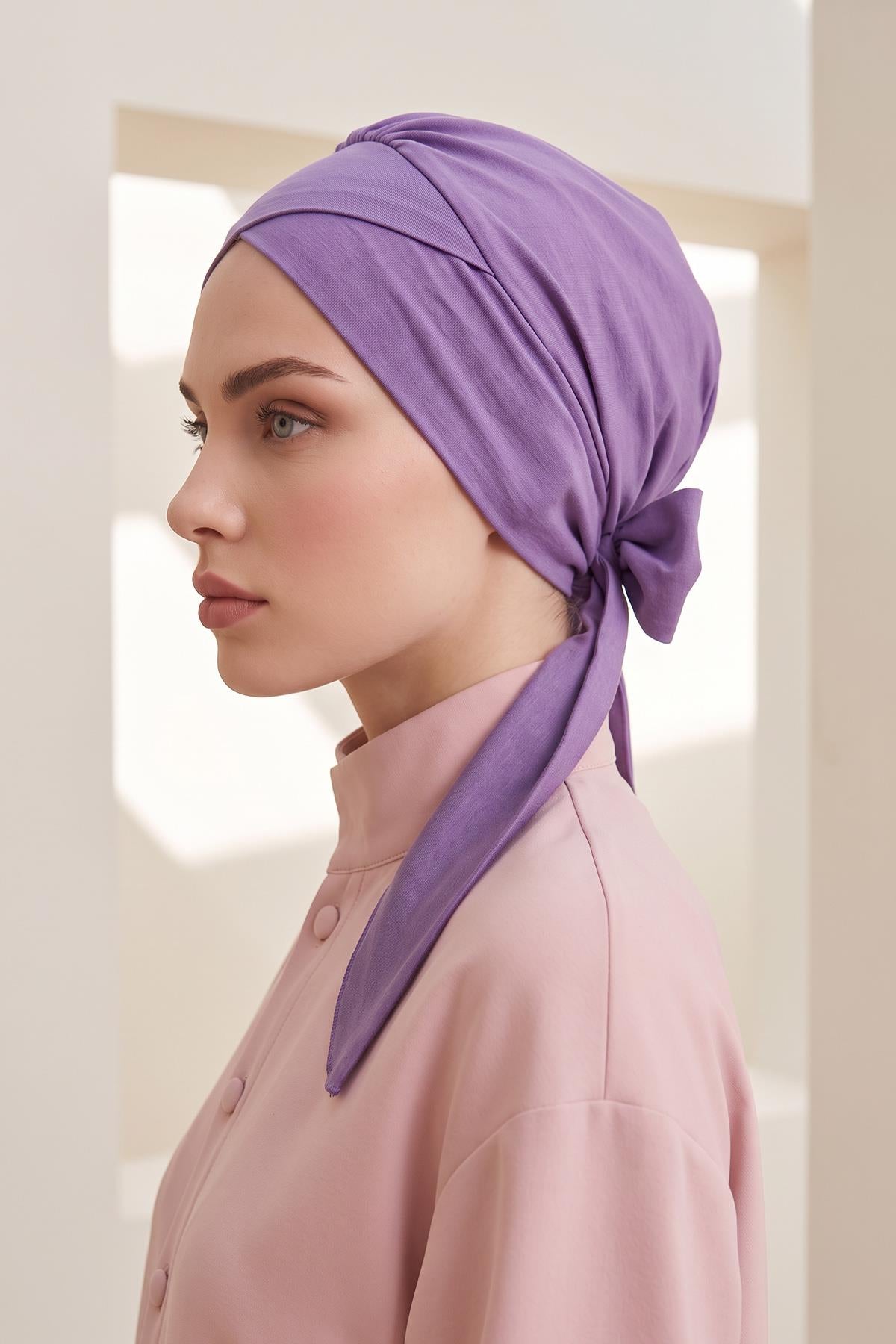 Kuşaklı Rahat Penye Bone,B-31