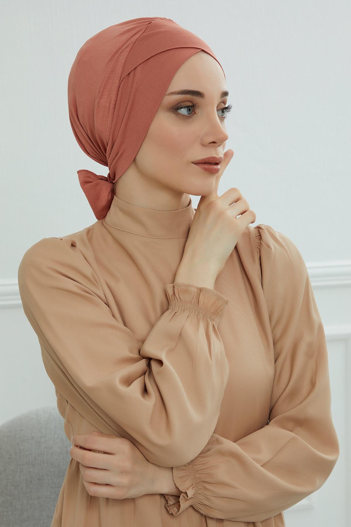 Kuşaklı Rahat Penye Bone,B-31
