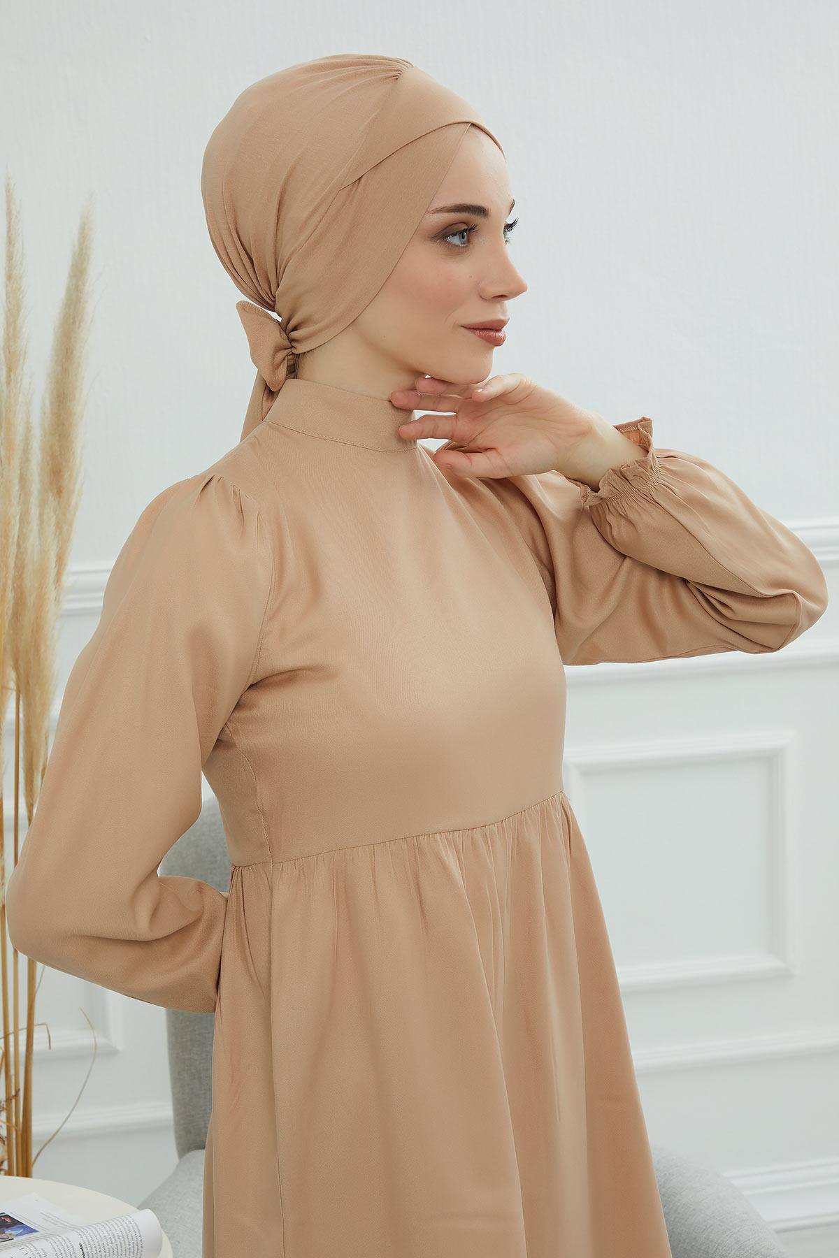 Kuşaklı Rahat Penye Bone,B-31