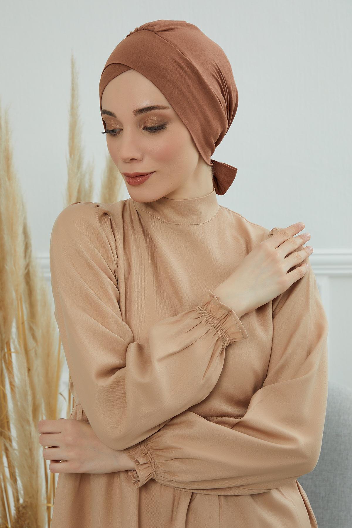 Kuşaklı Rahat Penye Bone,B-31