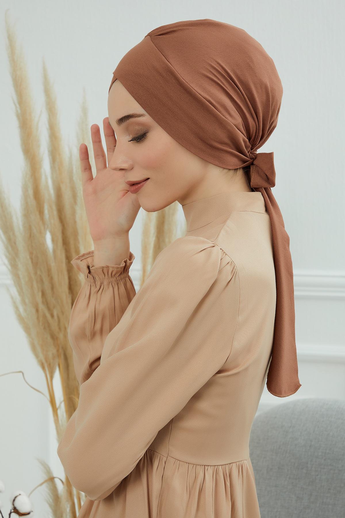 Kuşaklı Rahat Penye Bone,B-31