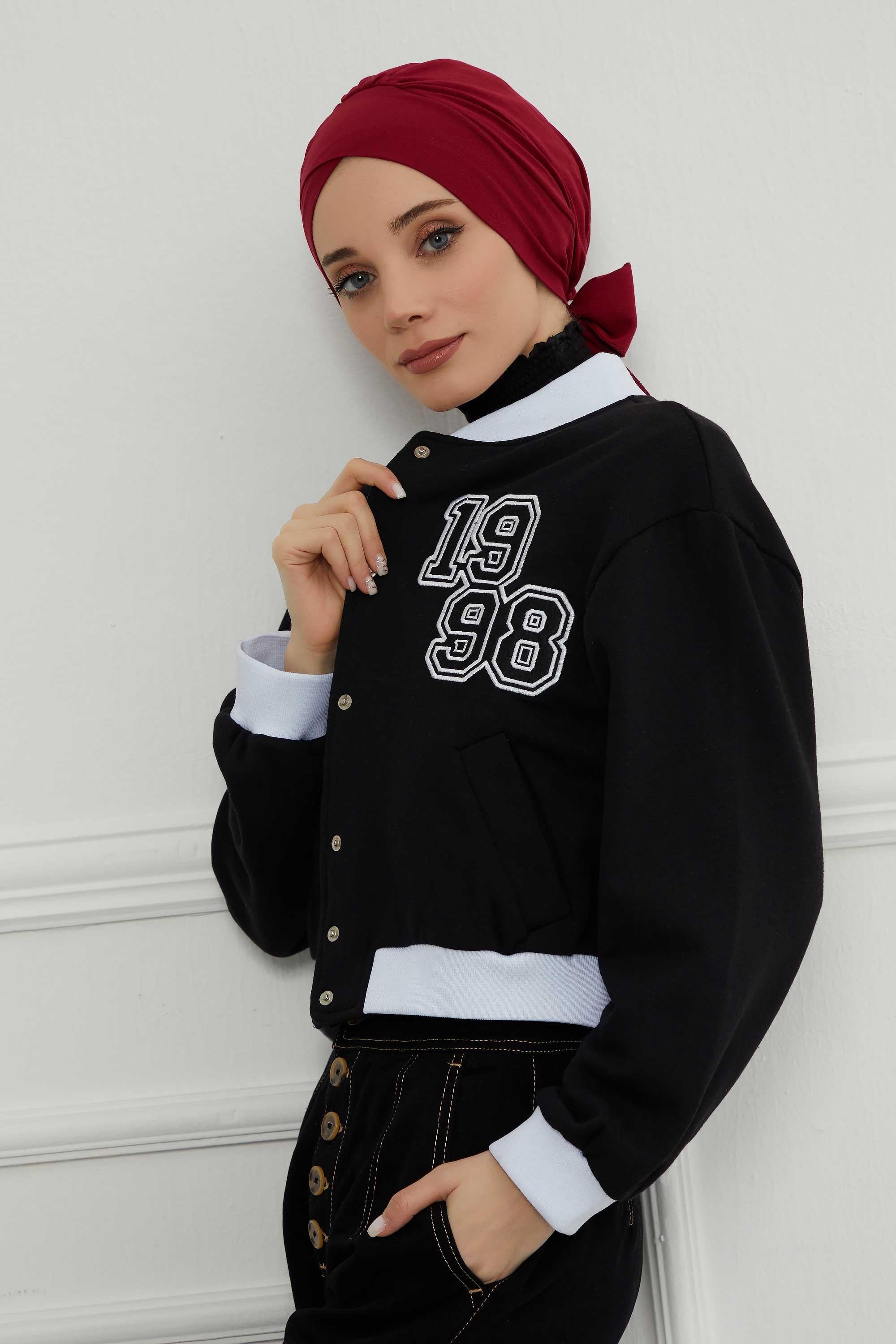 Kuşaklı Rahat Penye Bone,B-31