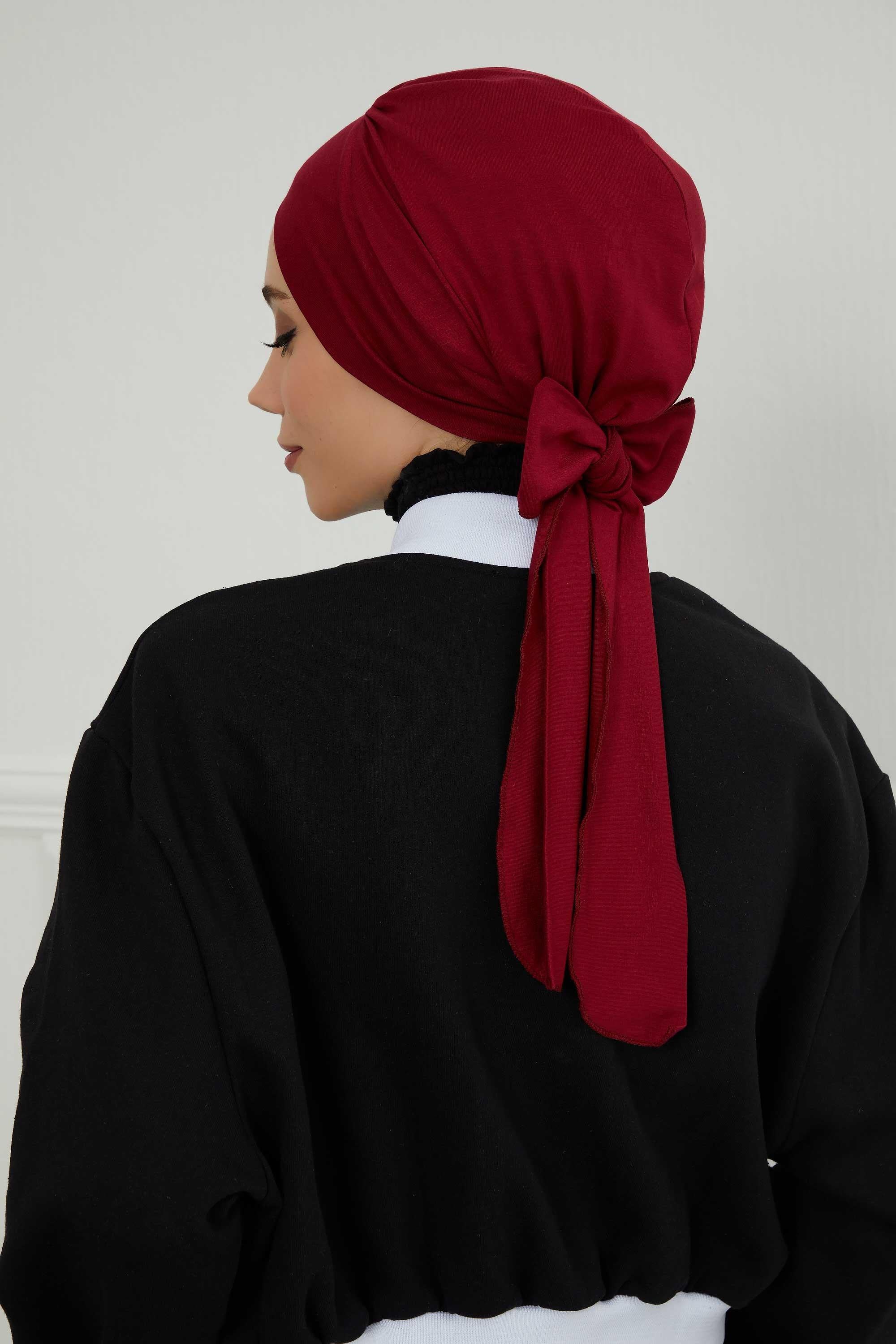 Kuşaklı Rahat Penye Bone,B-31