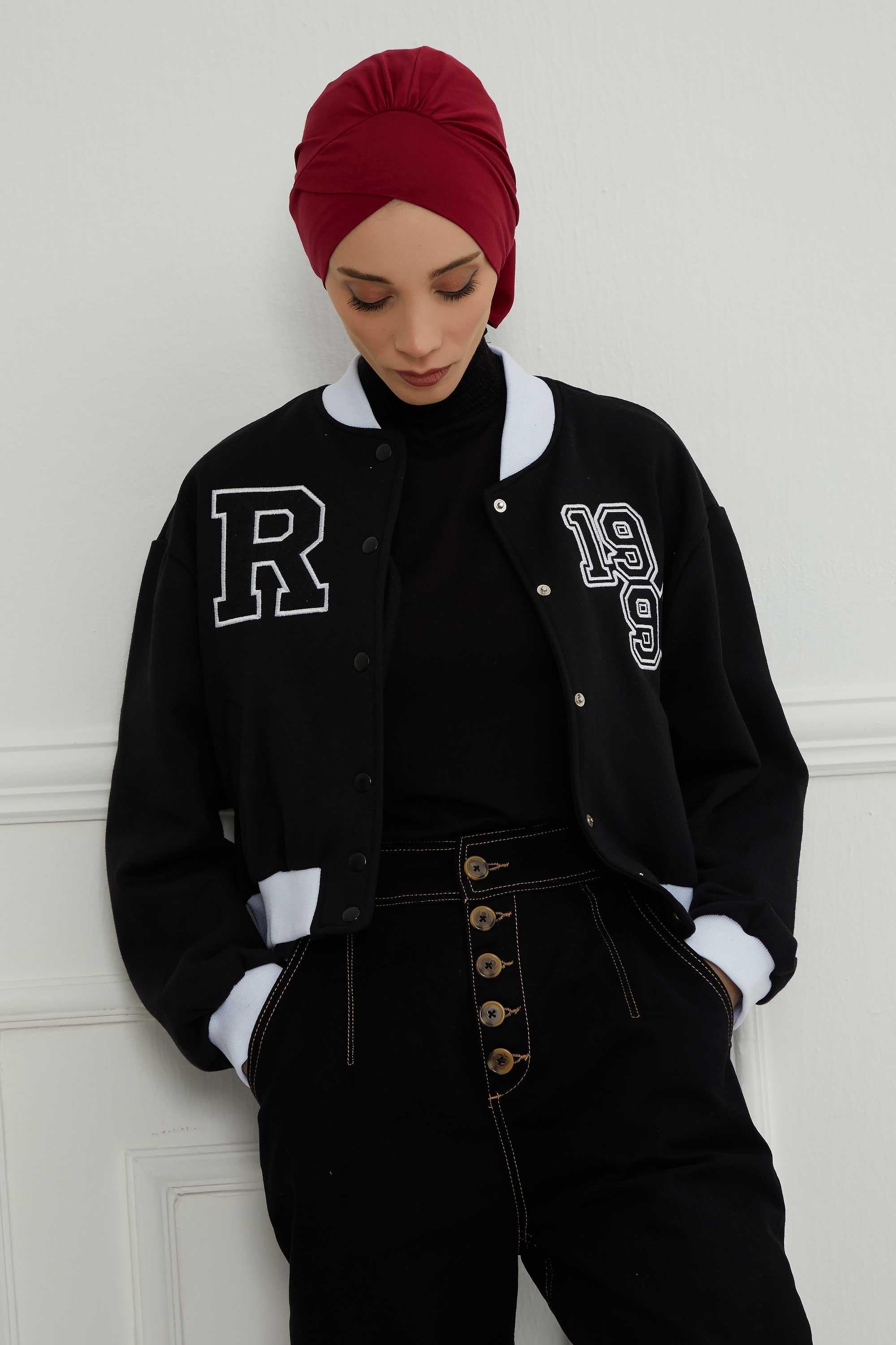 Kuşaklı Rahat Penye Bone,B-31