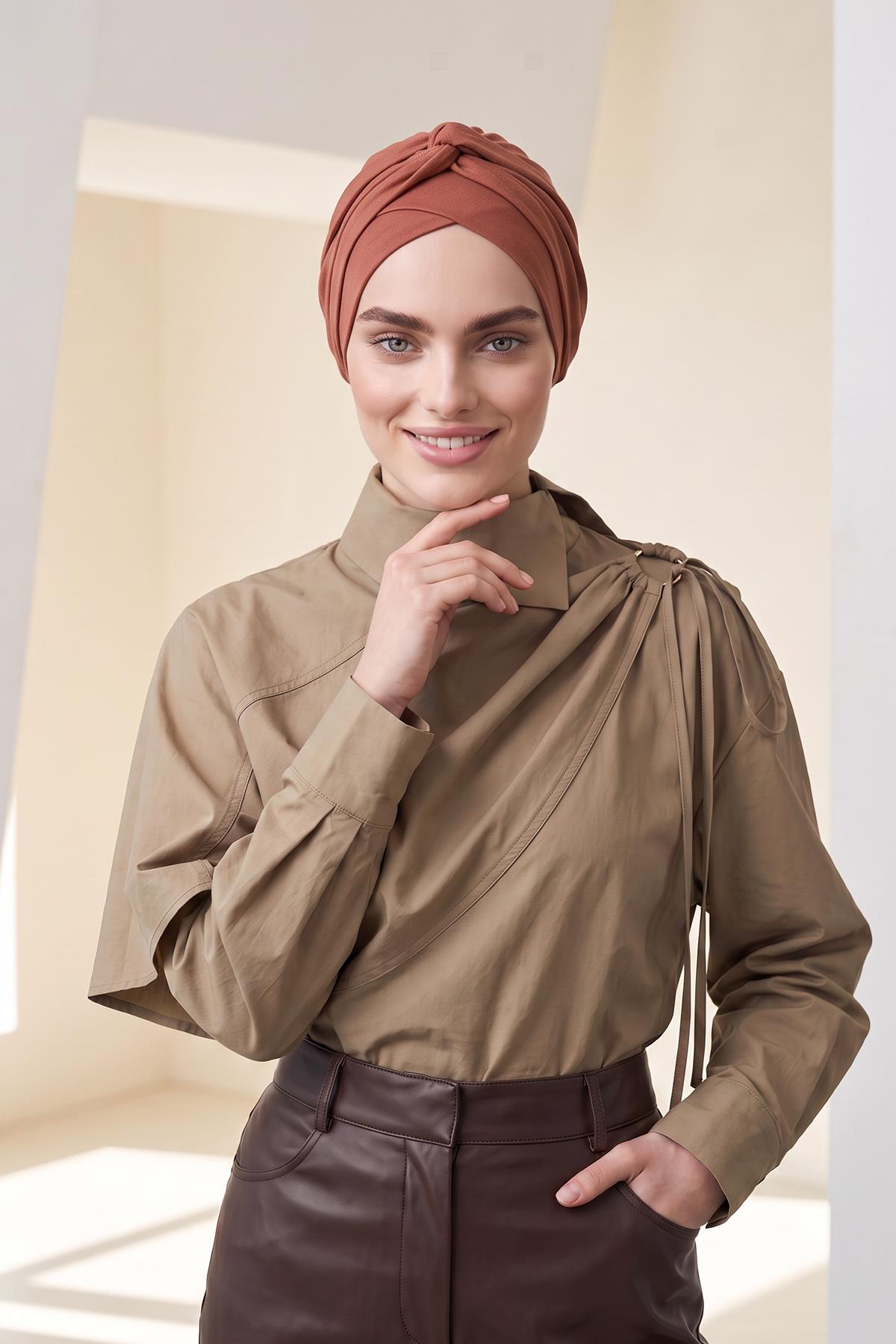 Kuşaklı Rahat Penye Bone,B-31