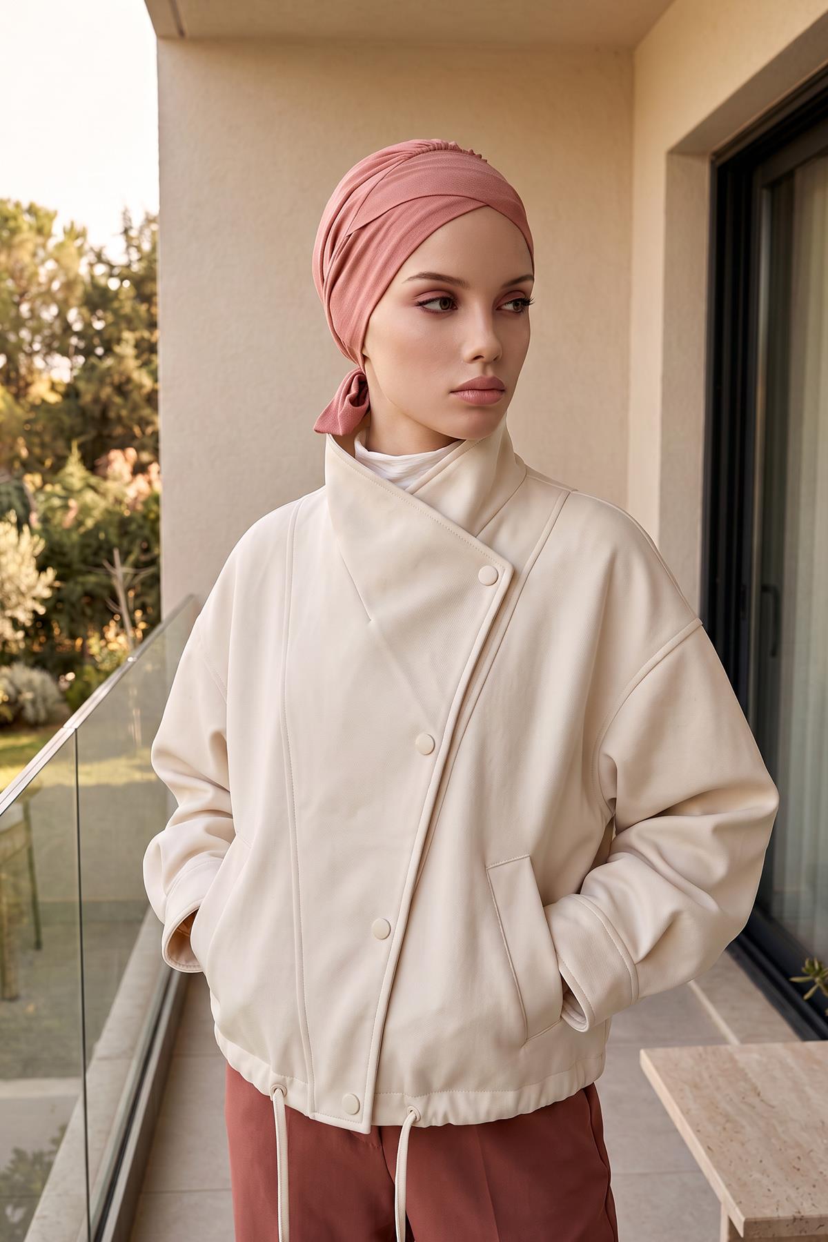 Kuşaklı Rahat Penye Bone,B-31