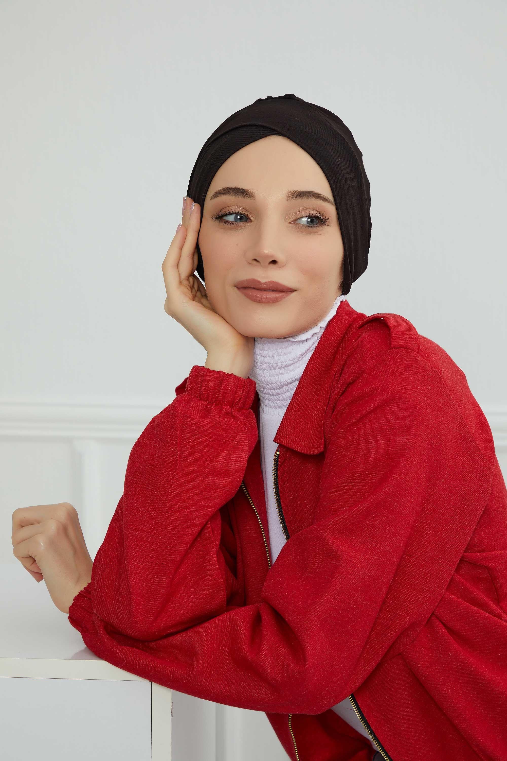 Kuşaklı Rahat Penye Bone,B-31
