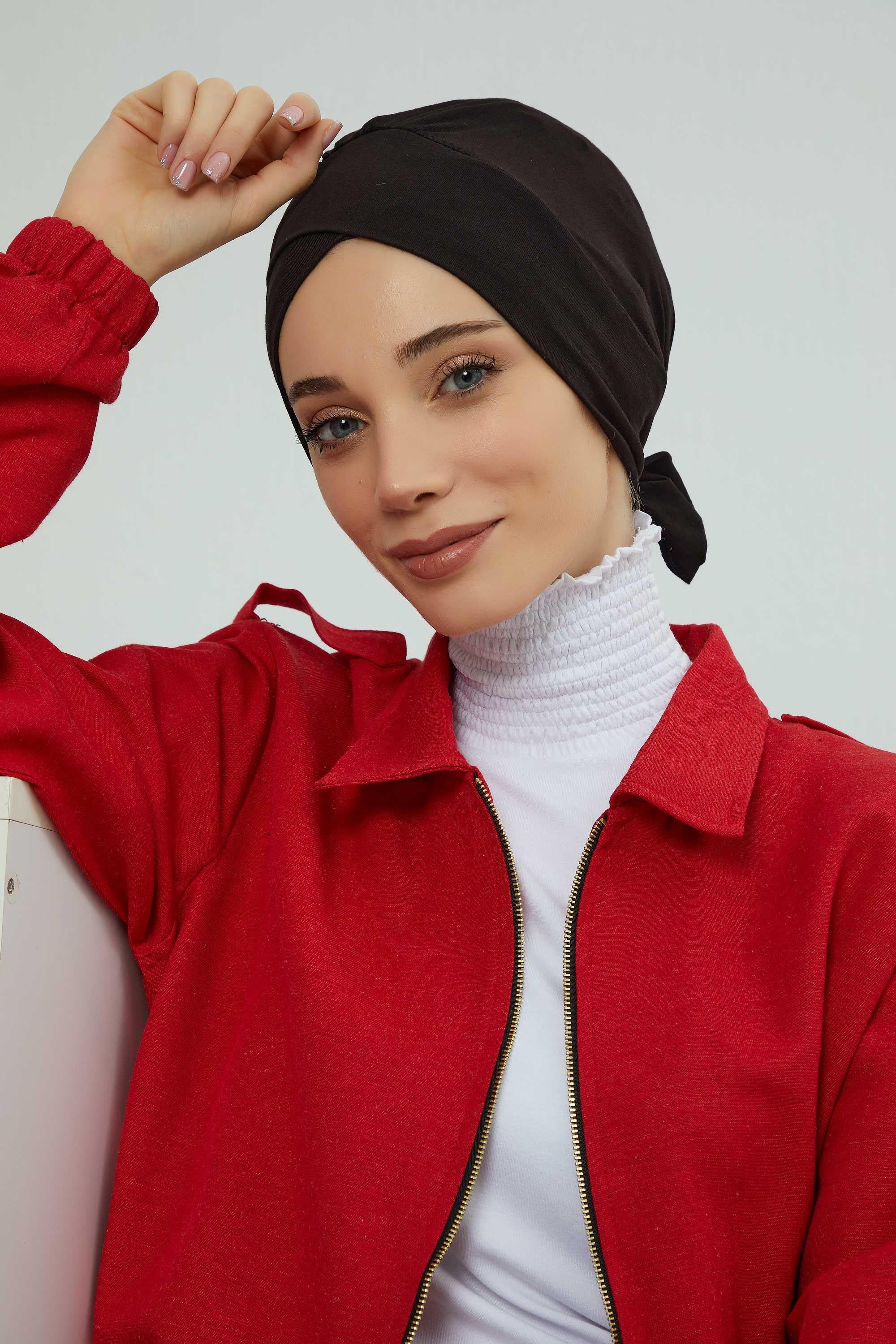 Kuşaklı Rahat Penye Bone,B-31
