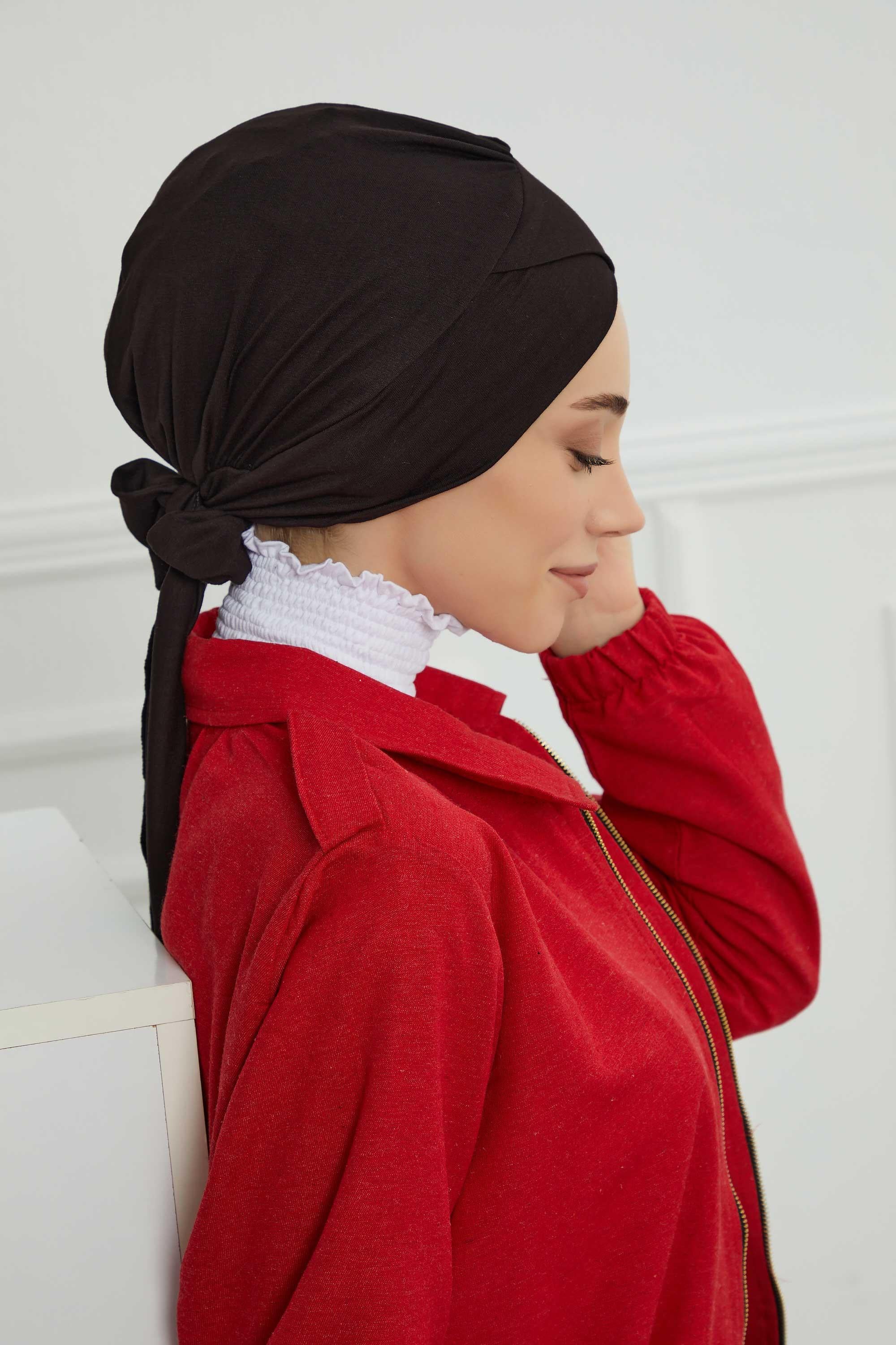 Kuşaklı Rahat Penye Bone,B-31