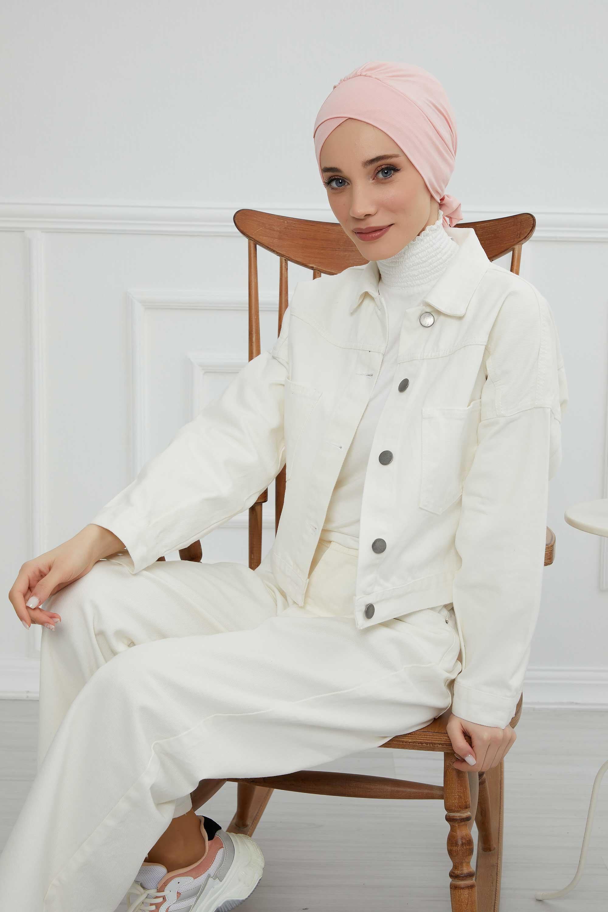 Kuşaklı Rahat Penye Bone,B-31