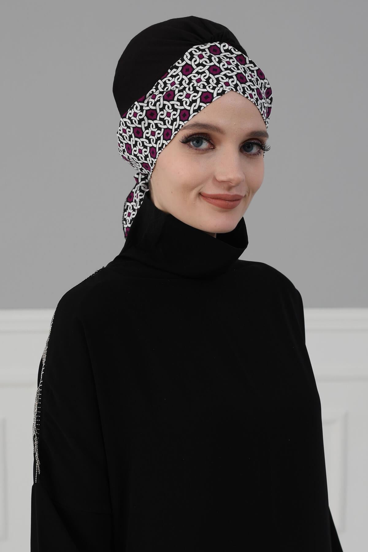 Kuşaklı Rahat Penye Bone,B-31