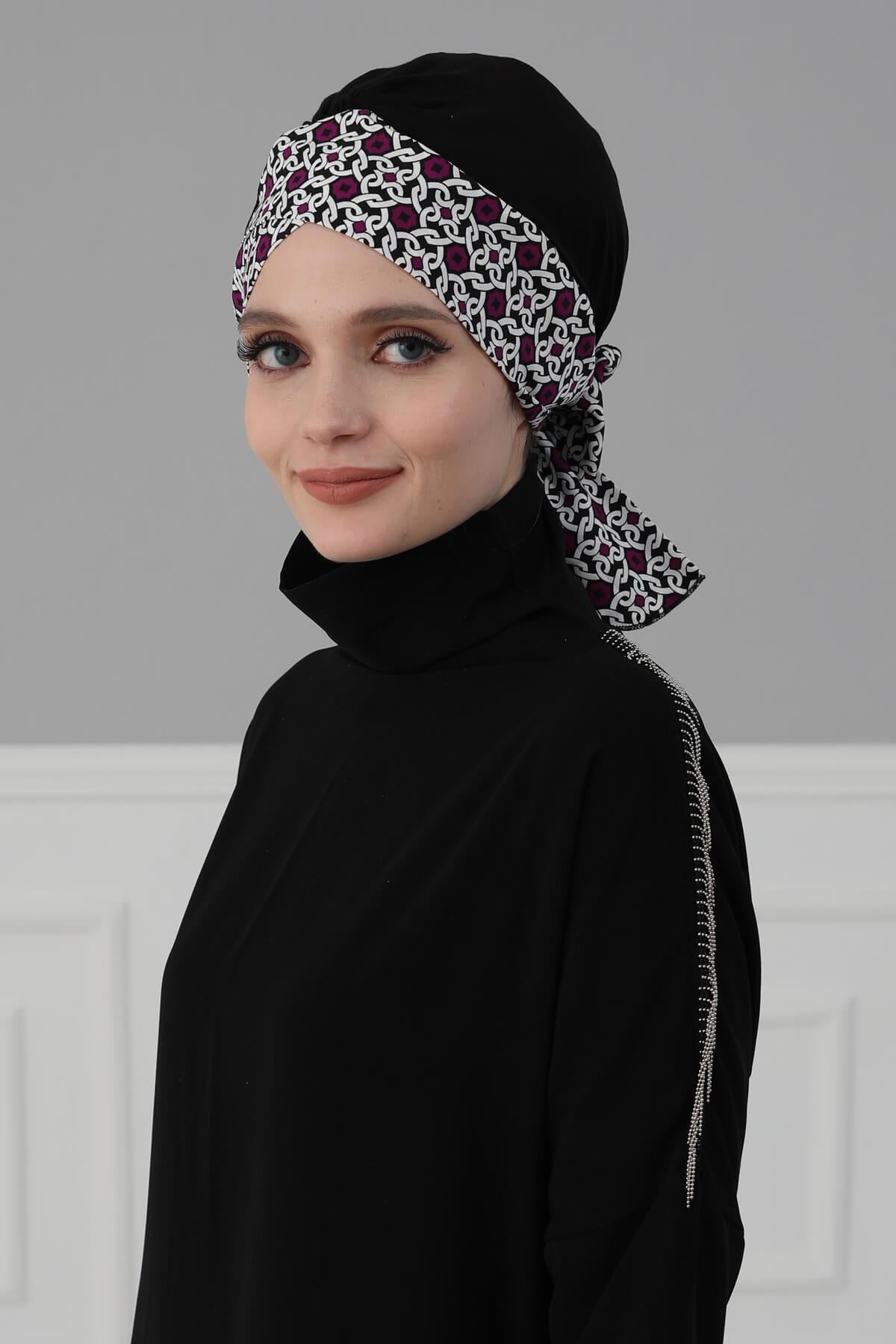 Kuşaklı Rahat Penye Bone,B-31