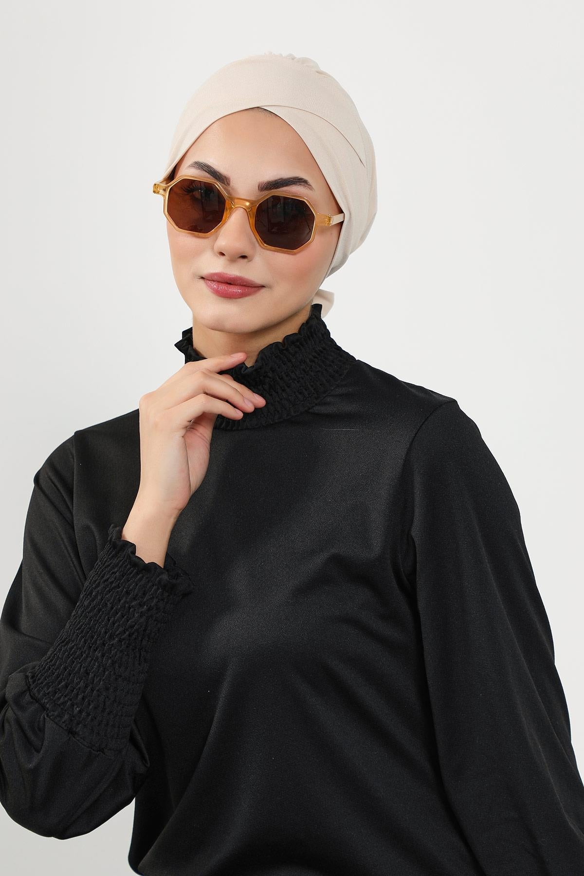 Kuşaklı Tesettür (Deniz,Havuz) Yüzücü Bonesi,B-31SN