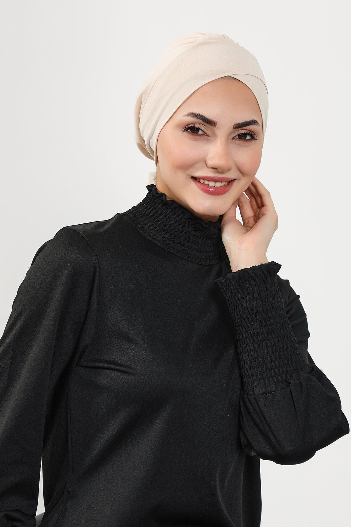 Kuşaklı Tesettür (Deniz,Havuz) Yüzücü Bonesi,B-31SN