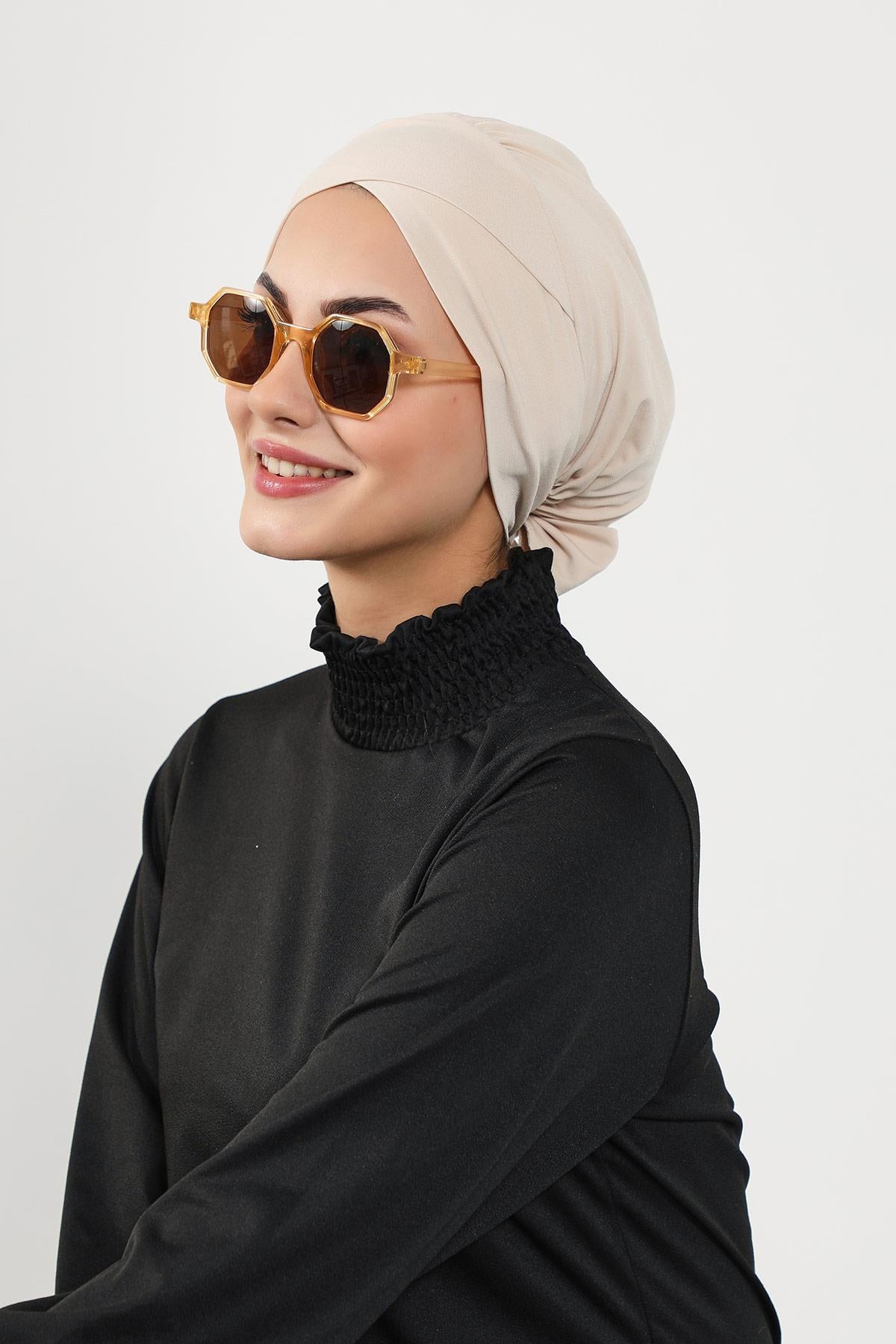 Kuşaklı Tesettür (Deniz,Havuz) Yüzücü Bonesi,B-31SN