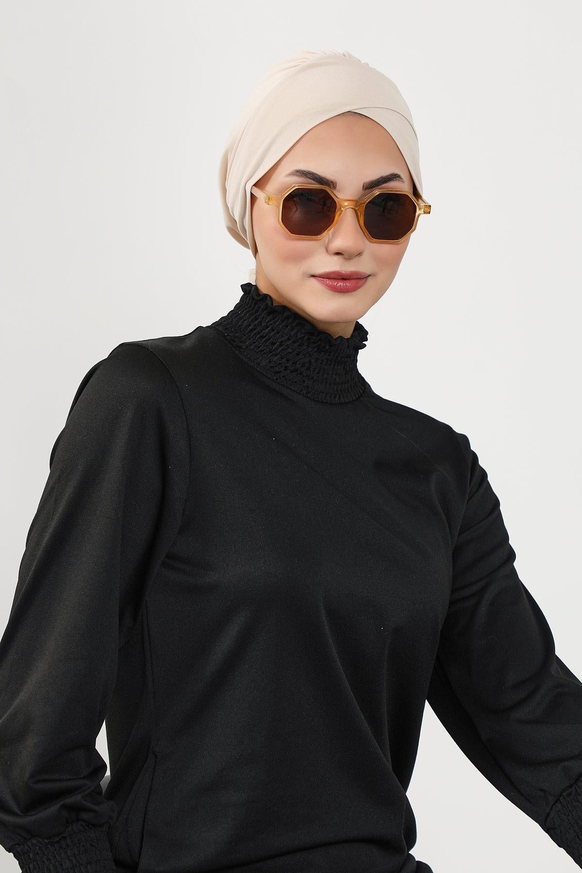 Kuşaklı Tesettür (Deniz,Havuz) Yüzücü Bonesi,B-31SN