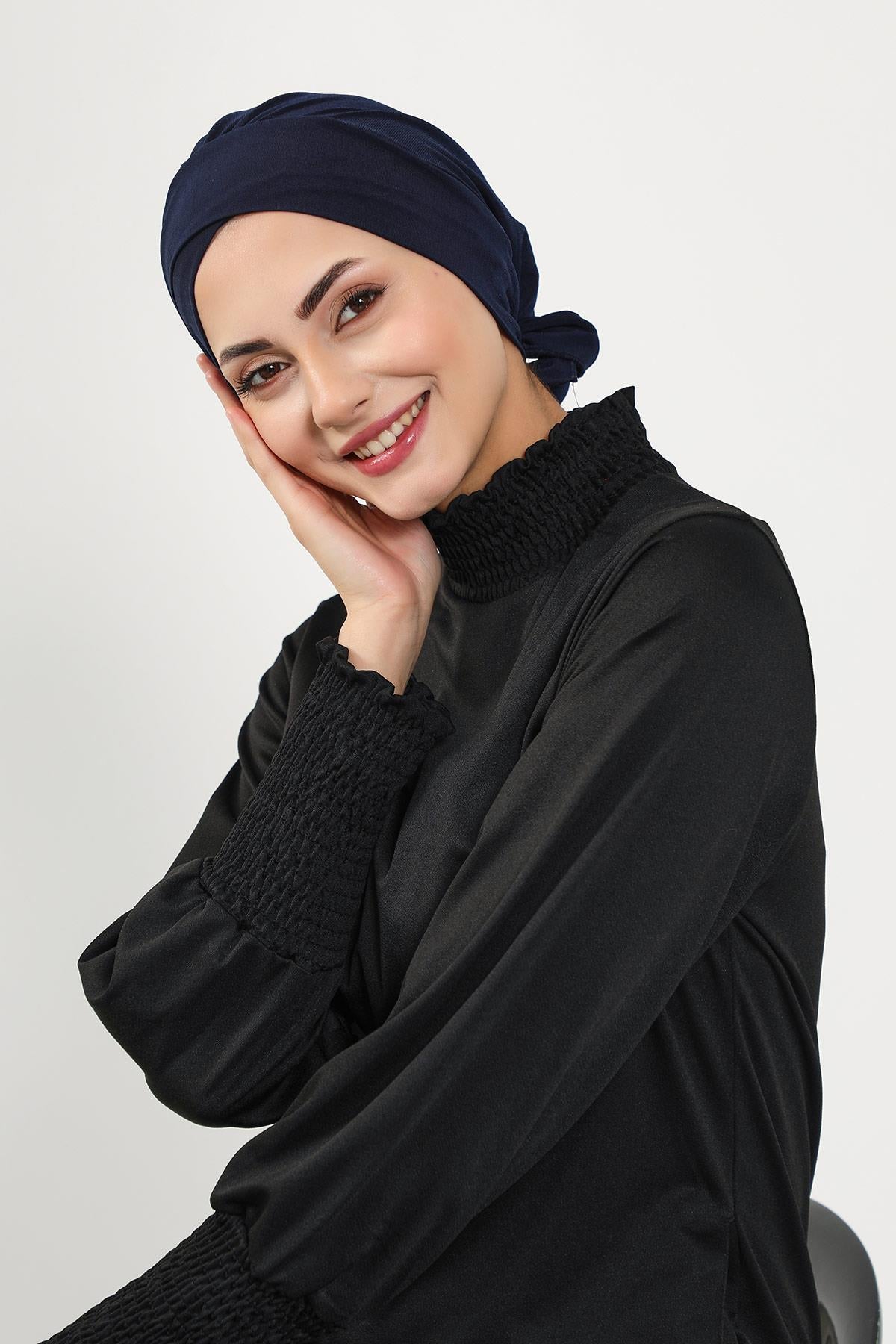 Kuşaklı Tesettür (Deniz,Havuz) Yüzücü Bonesi,B-31SN