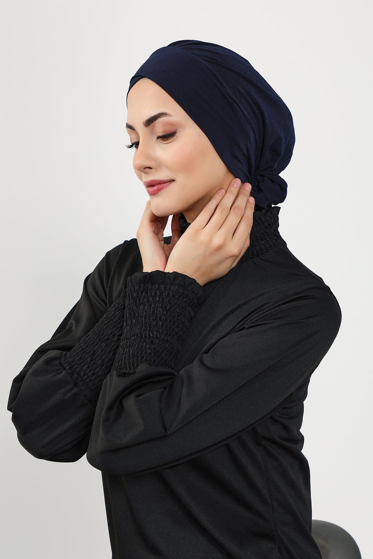 Kuşaklı Tesettür (Deniz,Havuz) Yüzücü Bonesi,B-31SN