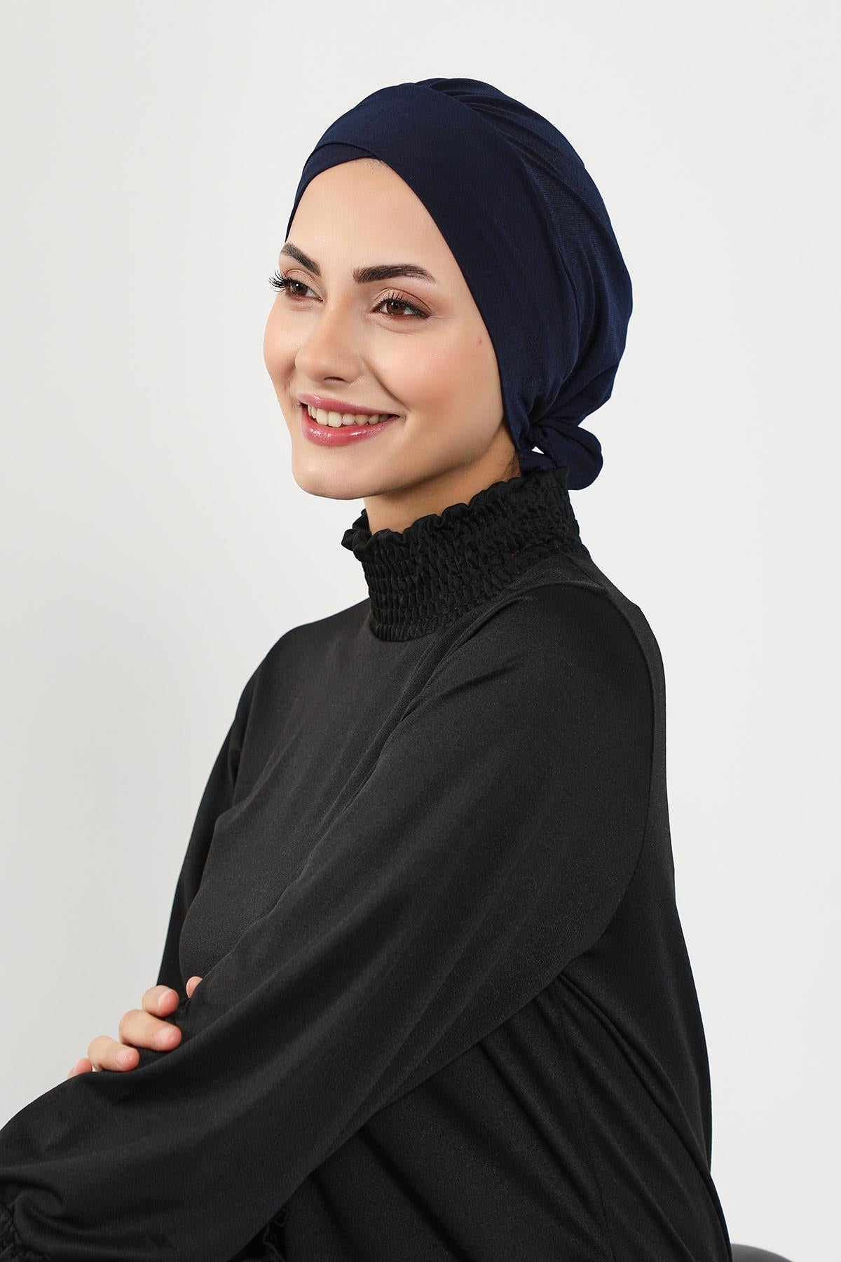 Kuşaklı Tesettür (Deniz,Havuz) Yüzücü Bonesi,B-31SN