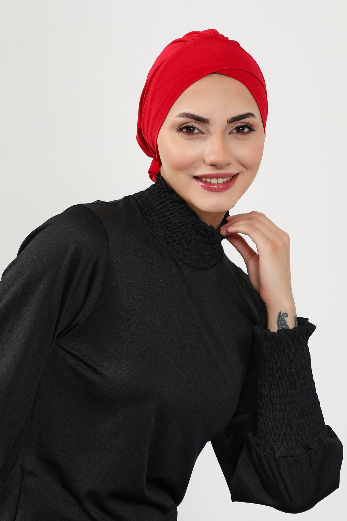 Kuşaklı Tesettür (Deniz,Havuz) Yüzücü Bonesi,B-31SN