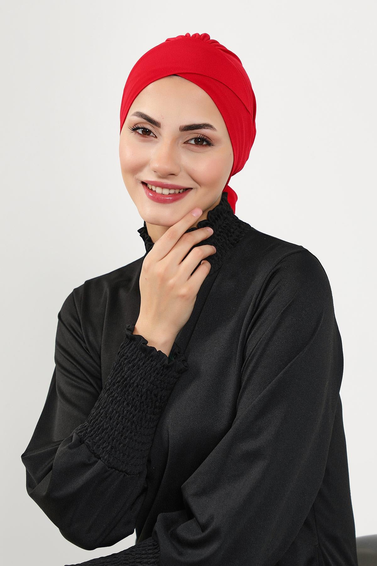 Kuşaklı Tesettür (Deniz,Havuz) Yüzücü Bonesi,B-31SN