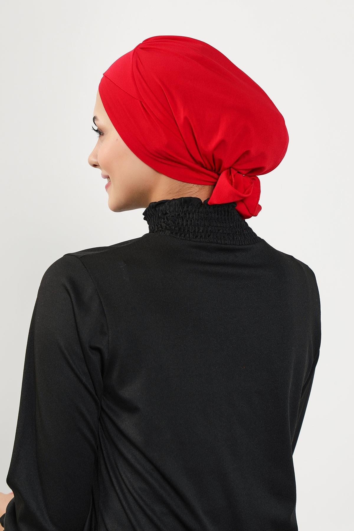 Kuşaklı Tesettür (Deniz,Havuz) Yüzücü Bonesi,B-31SN