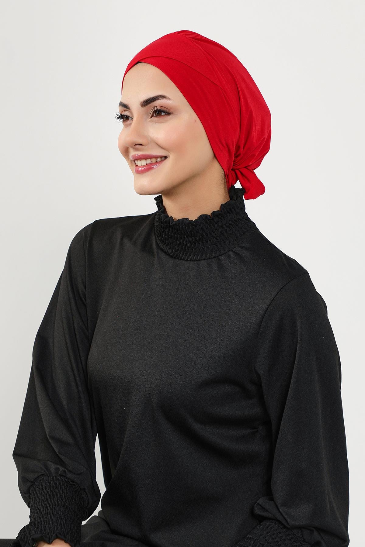 Kuşaklı Tesettür (Deniz,Havuz) Yüzücü Bonesi,B-31SN