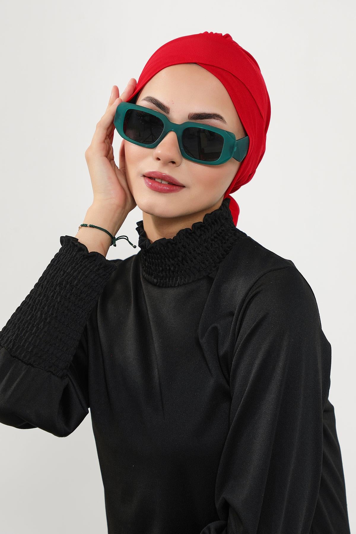 Kuşaklı Tesettür (Deniz,Havuz) Yüzücü Bonesi,B-31SN