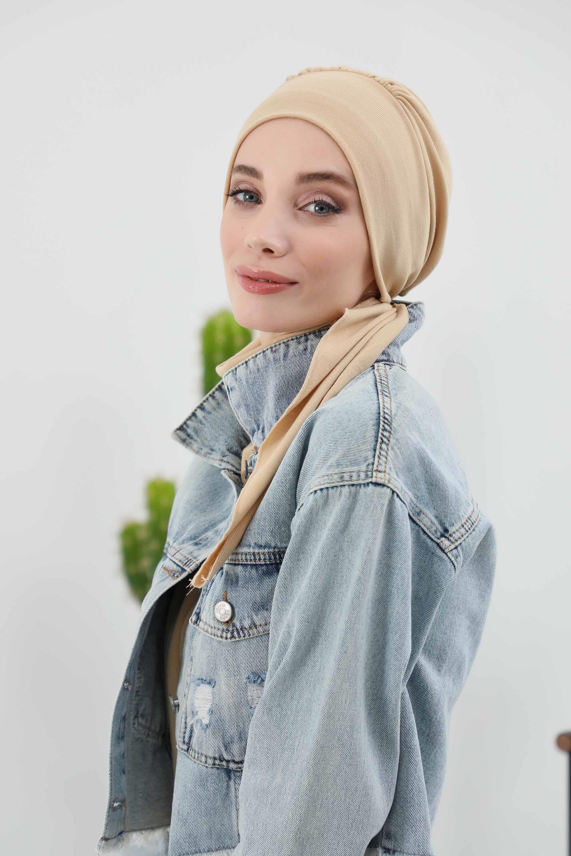 Kuyruklu Tesettür Bone,B-49RB