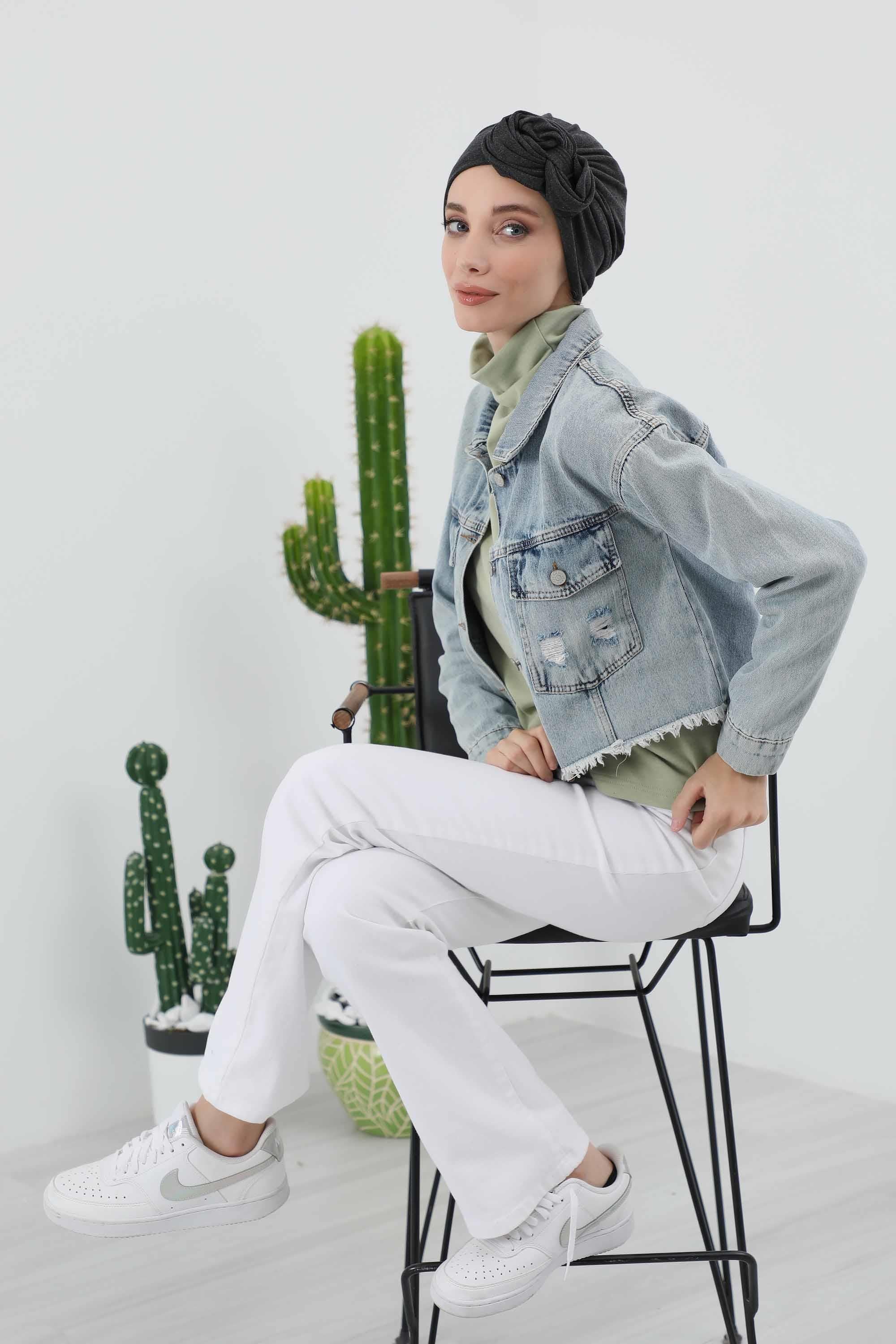 Kuyruklu Tesettür Bone,B-49RB