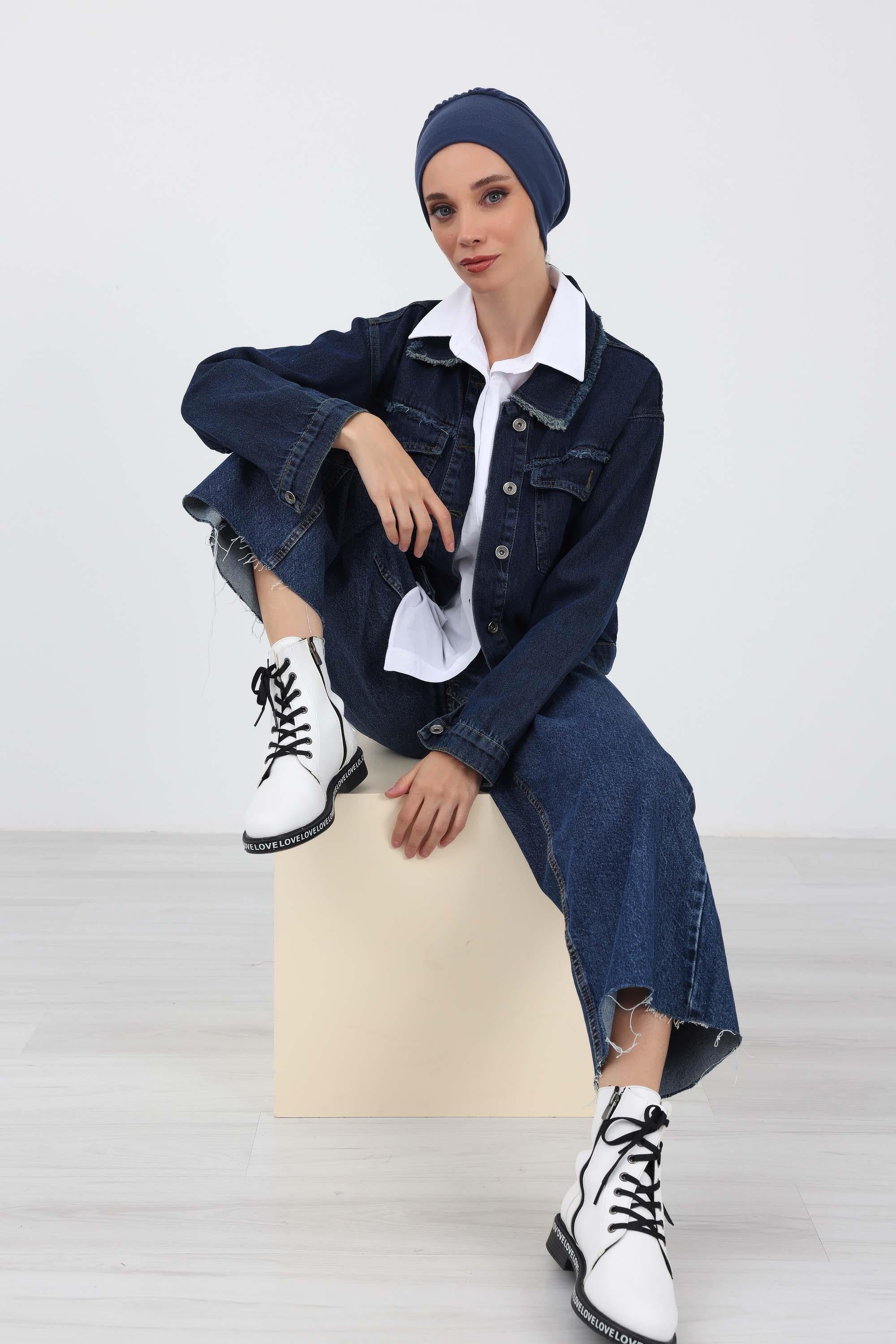 Kuyruklu Tesettür Bone,B-49RB