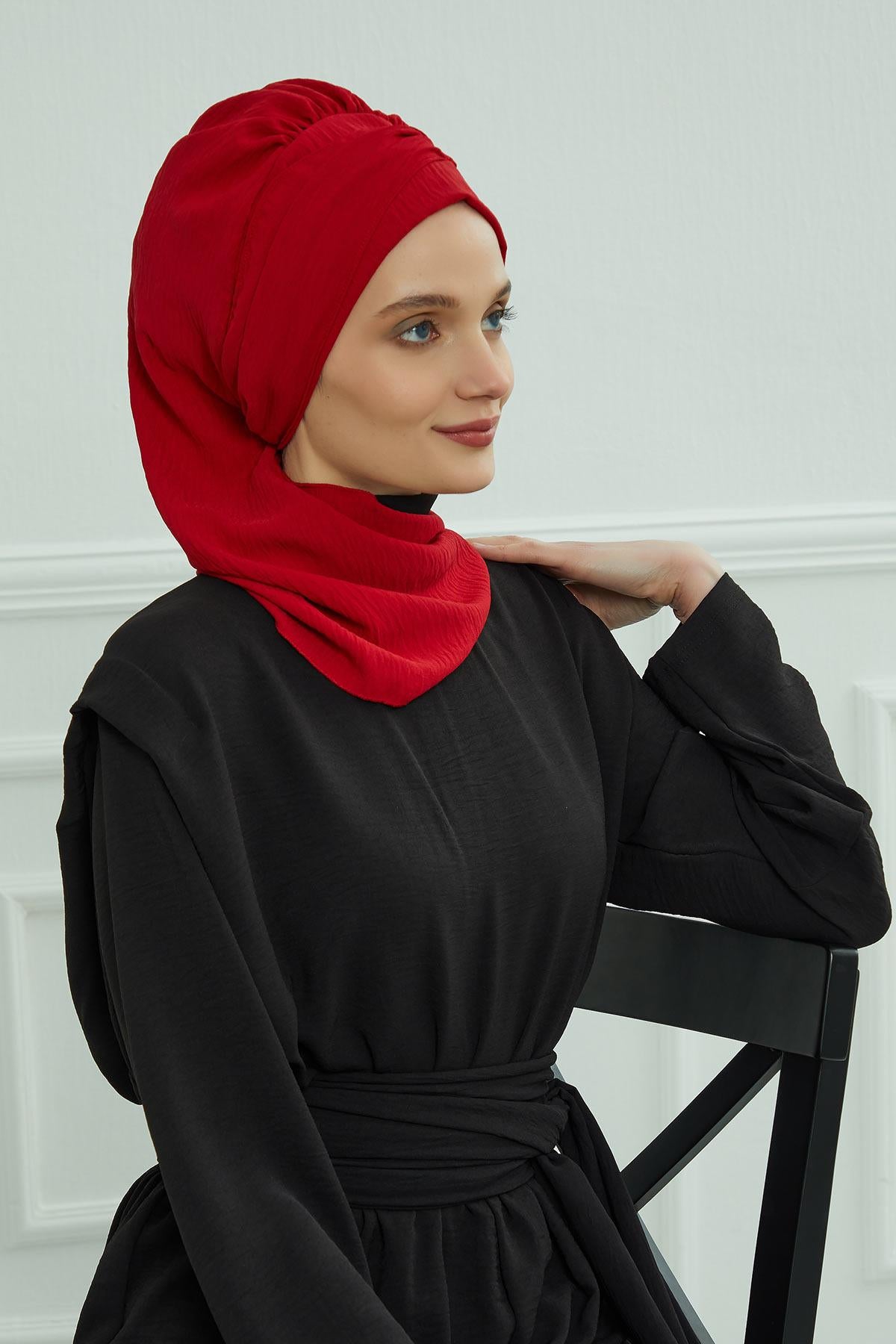 Metal Aksesuarlı Şık Hazır Türban,HT-94