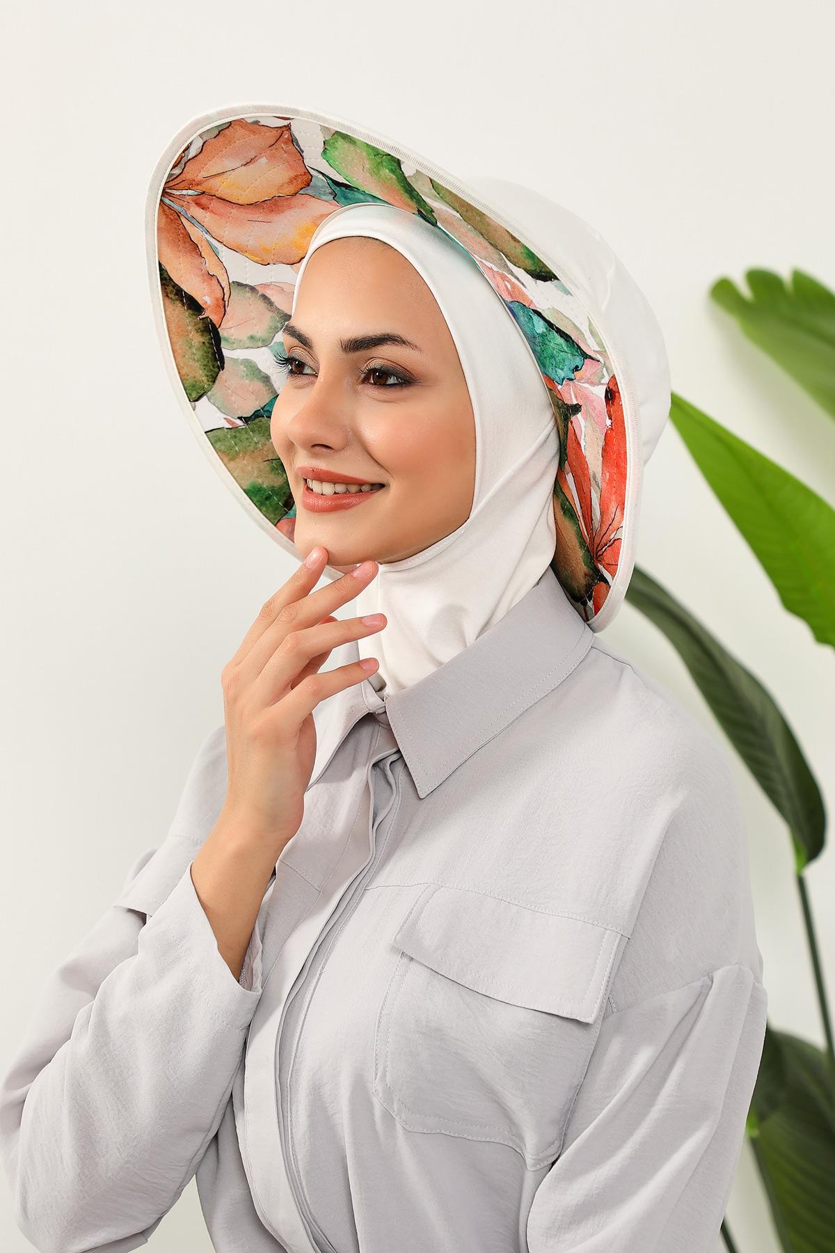 Ninja Boneli Çıkarılabilir Desenli Şapkalı Bone Türban,S-6D