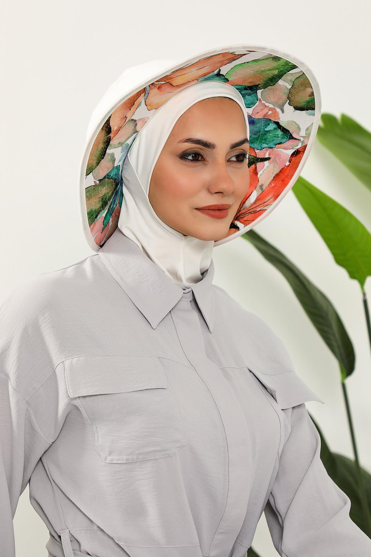 Ninja Boneli Çıkarılabilir Desenli Şapkalı Bone Türban,S-6D