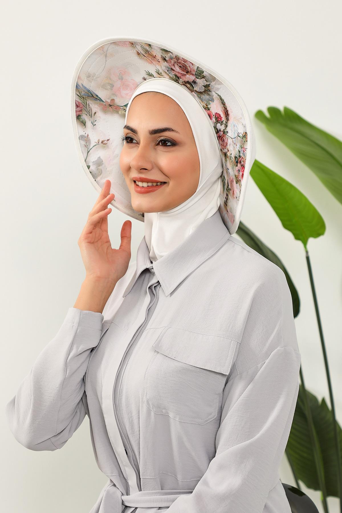 Ninja Boneli Çıkarılabilir Desenli Şapkalı Bone Türban,S-6D