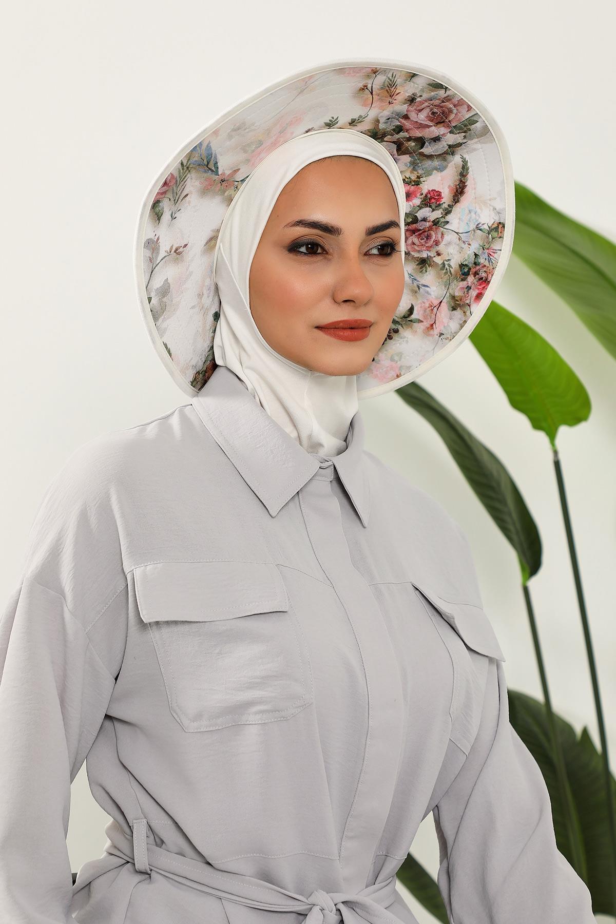 Ninja Boneli Çıkarılabilir Desenli Şapkalı Bone Türban,S-6D