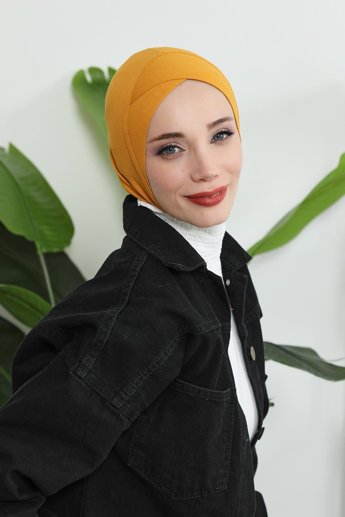 Önü Çapraz Detaylı Penye Bone,TB-4,TB-4