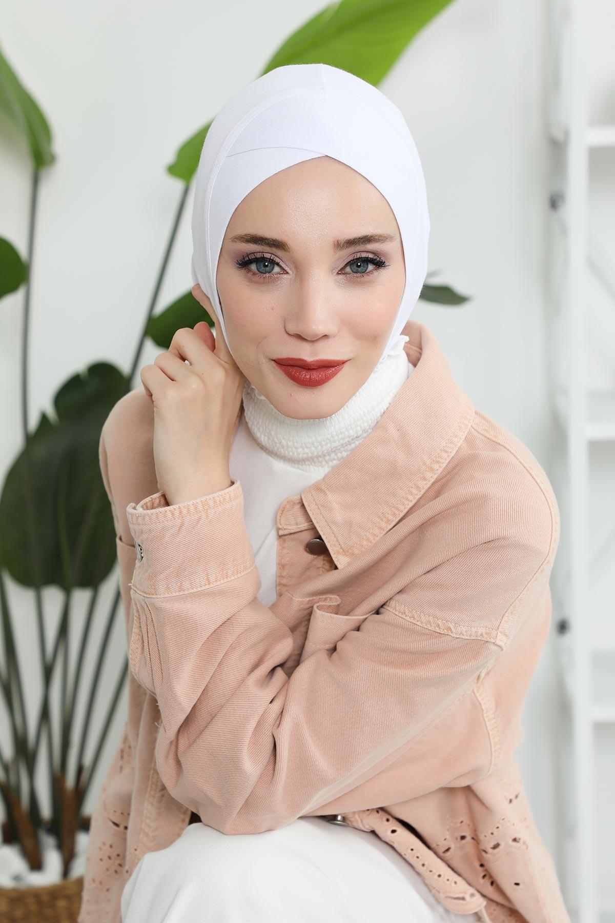 Önü Çapraz Detaylı Penye Bone,TB-4,TB-4