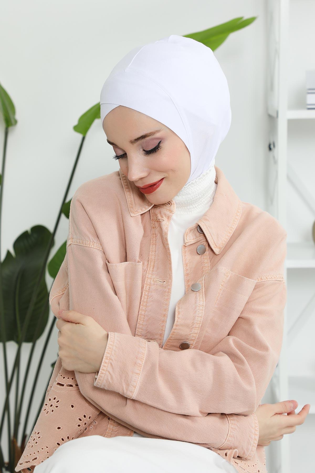 Önü Çapraz Detaylı Penye Bone,TB-4,TB-4