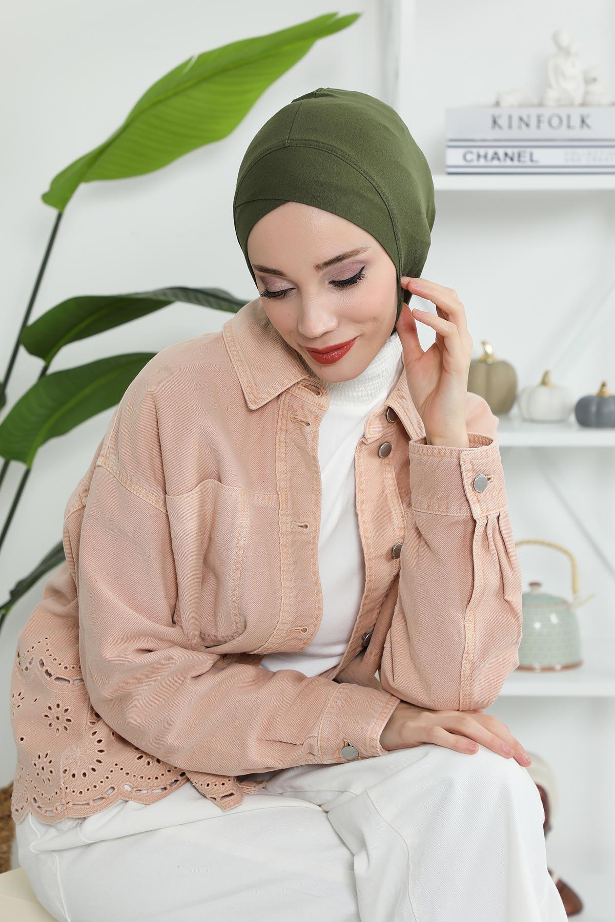 Önü Çapraz Detaylı Penye Bone,TB-4,TB-4