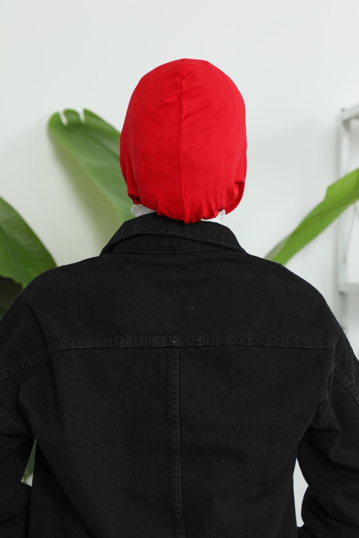 Önü Çapraz Detaylı Penye Bone,TB-4,TB-4