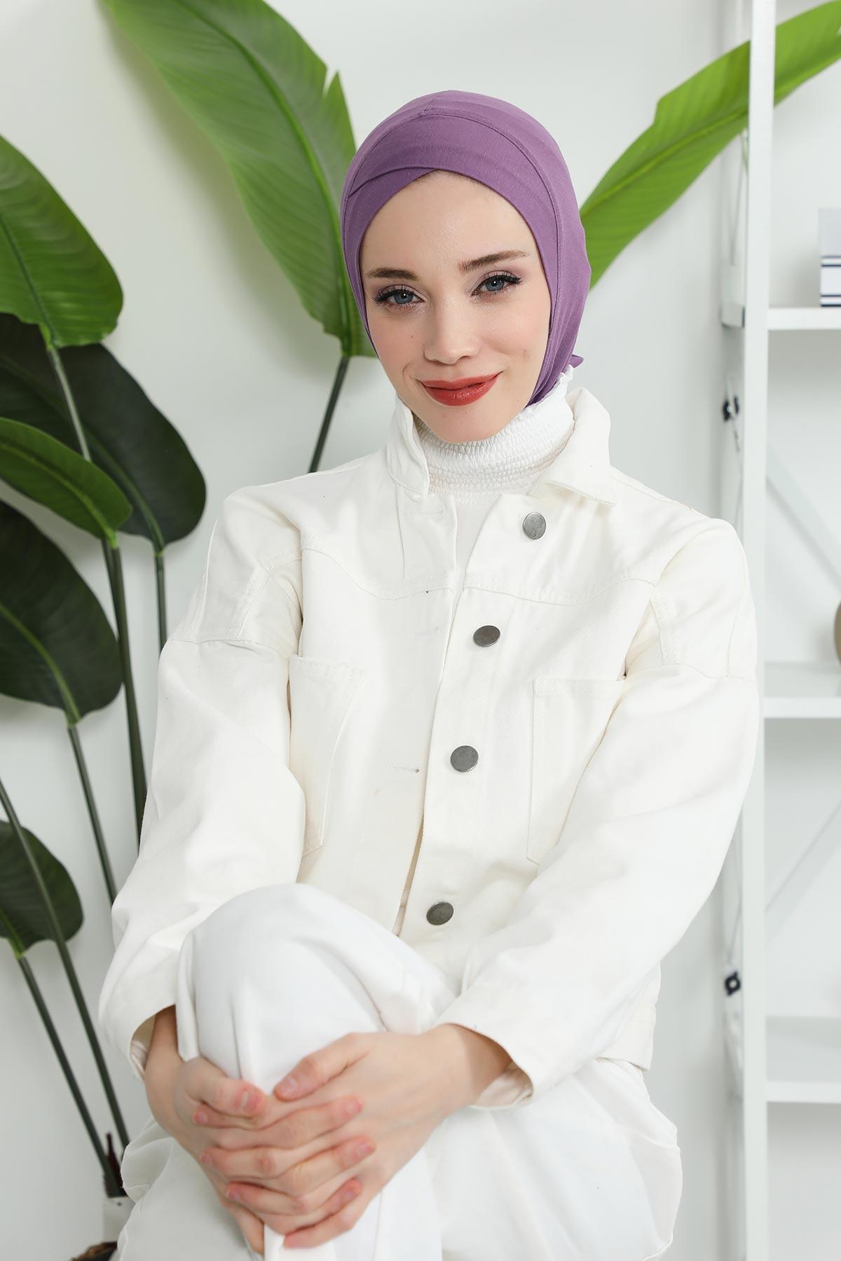 Önü Çapraz Detaylı Penye Bone,TB-4,TB-4