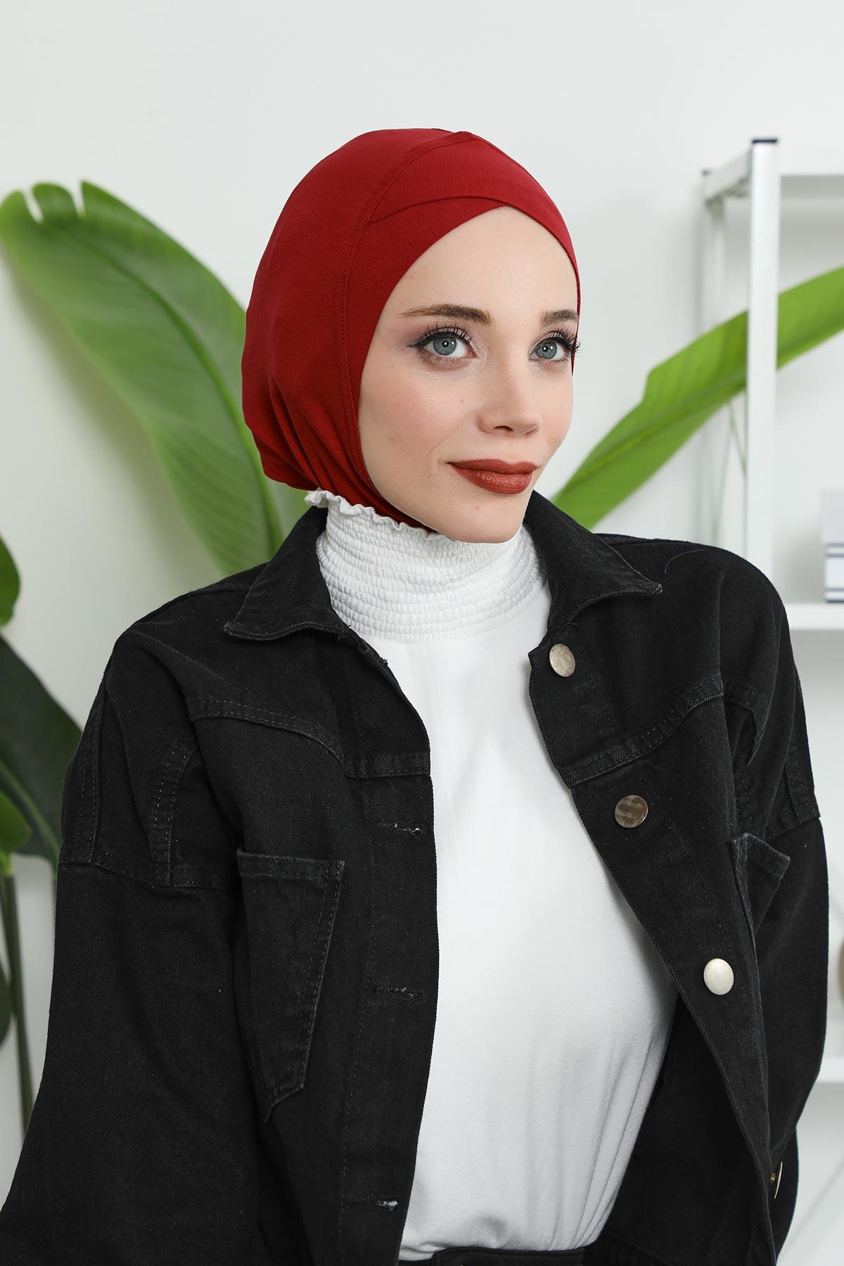 Önü Çapraz Detaylı Penye Bone,TB-4,TB-4