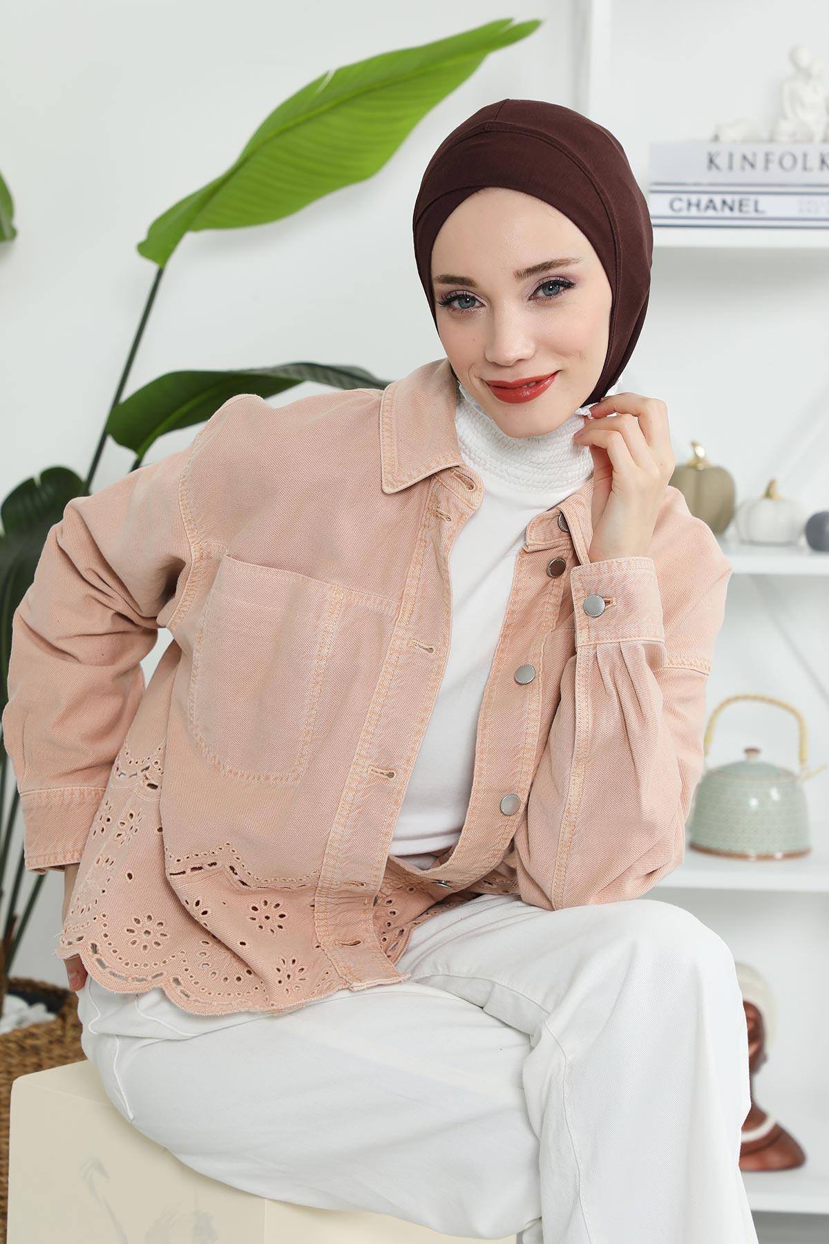 Önü Çapraz Detaylı Penye Bone,TB-4,TB-4