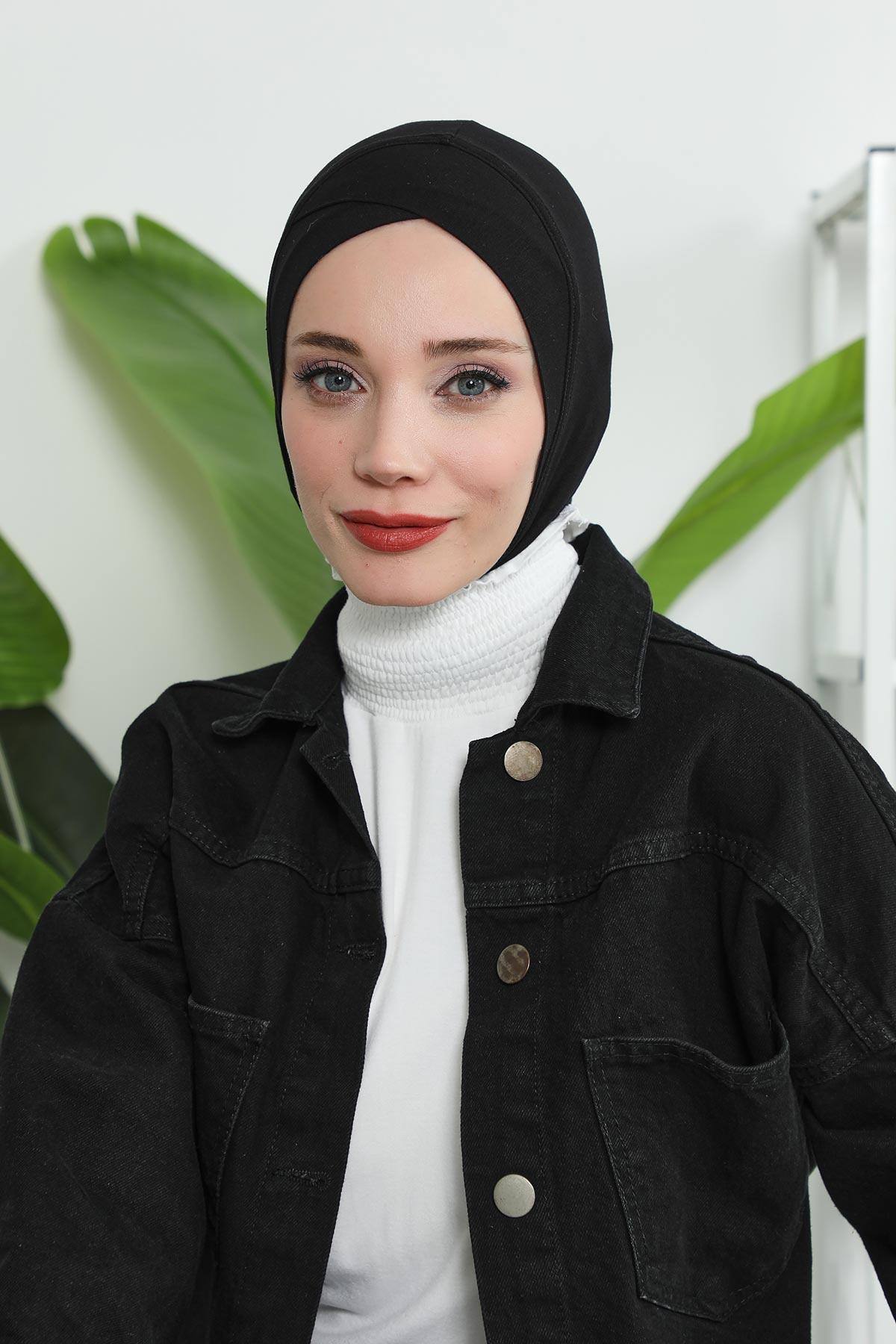 Önü Çapraz Detaylı Penye Bone,TB-4,TB-4